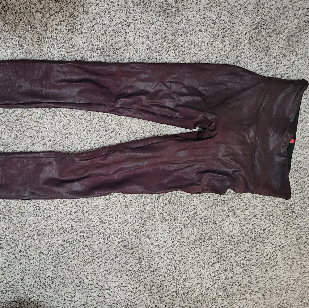 Spanx faux leather leggings.